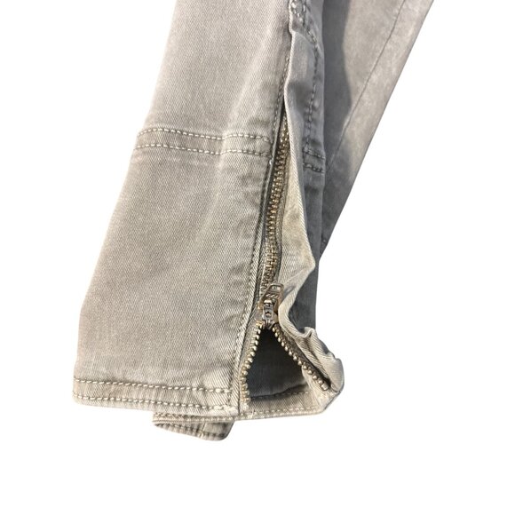 J Brand Vin Fawn Zip Ankle Jeans Army Green Zippers Size 26 Cotton Blend - Picture 4 of 8